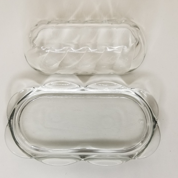 Anchor Hocking Clear 1/4lb Covered Butter Dish Scallop Base Butter Keeper - Picture 6 of 10